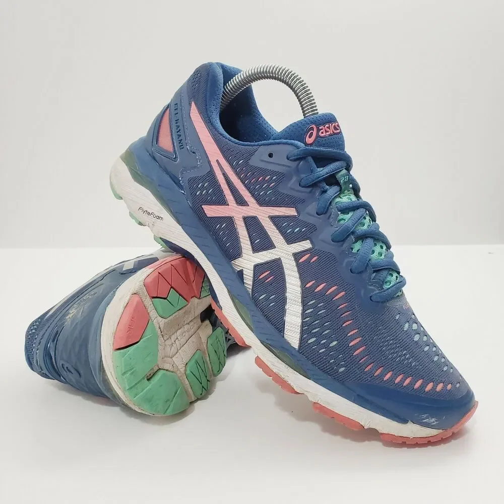 ASICS Shoes GEL-KAYANO 23 Womens Size 8.5 Blue Running Sneaker T696N